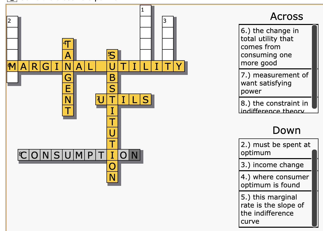 in theory crossword clue