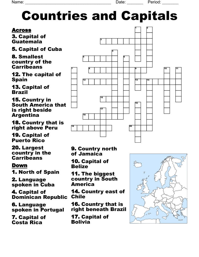 Switzerland Crossword WordMint
