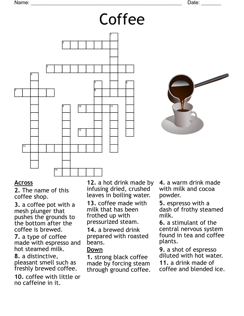 Tea Crossword WordMint Tea Crossword WordMint