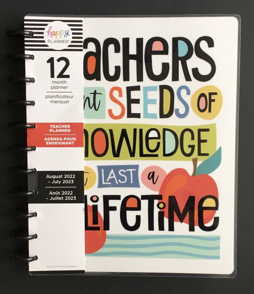 Teacher Happy Planner Teachers Plant Seeds Of Knowledge 12 Month 8 22 7 23 EBay