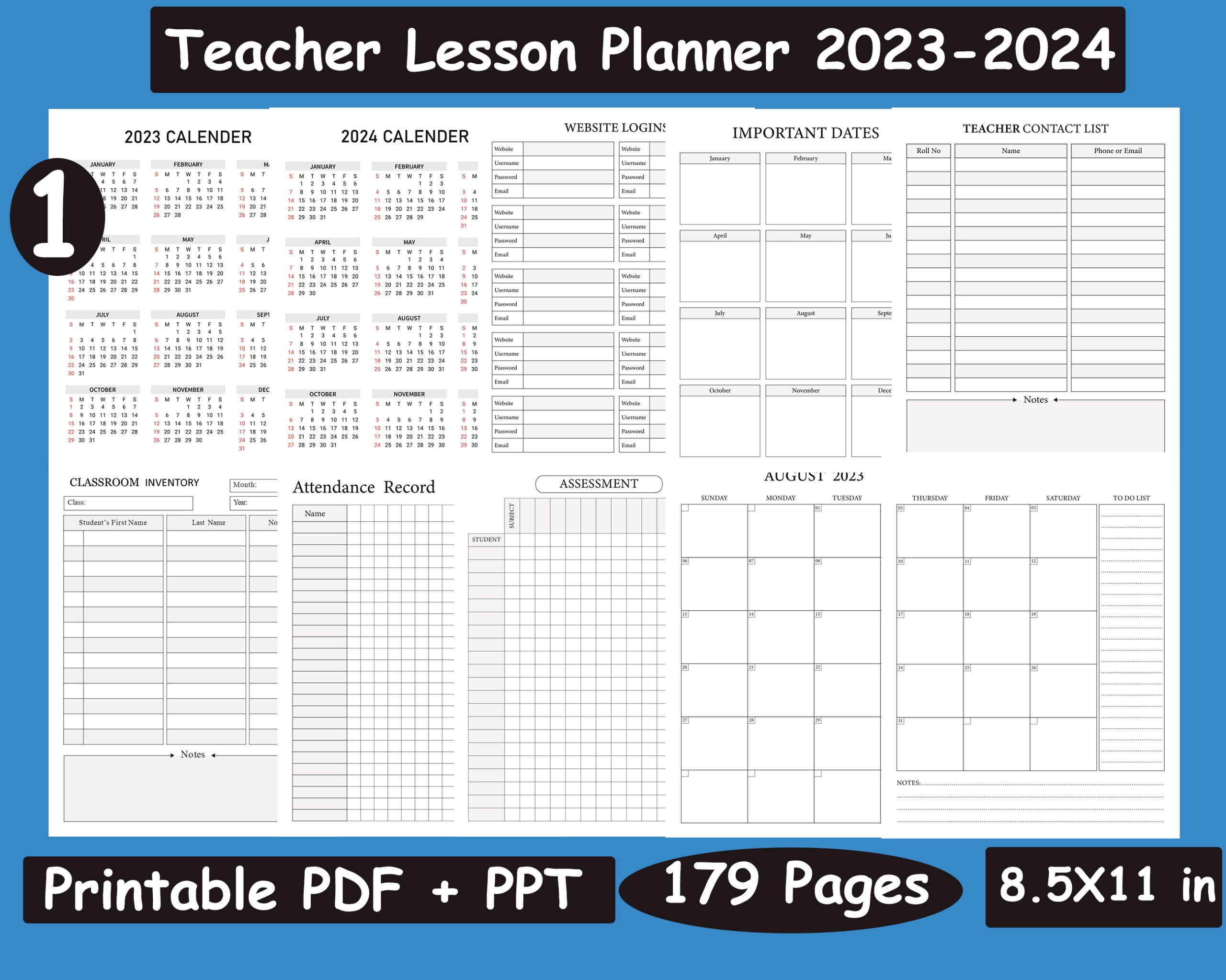 Teacher Lesson Planner 2023 2024 Vol 1 Weekly And Monthly Made By Teachers