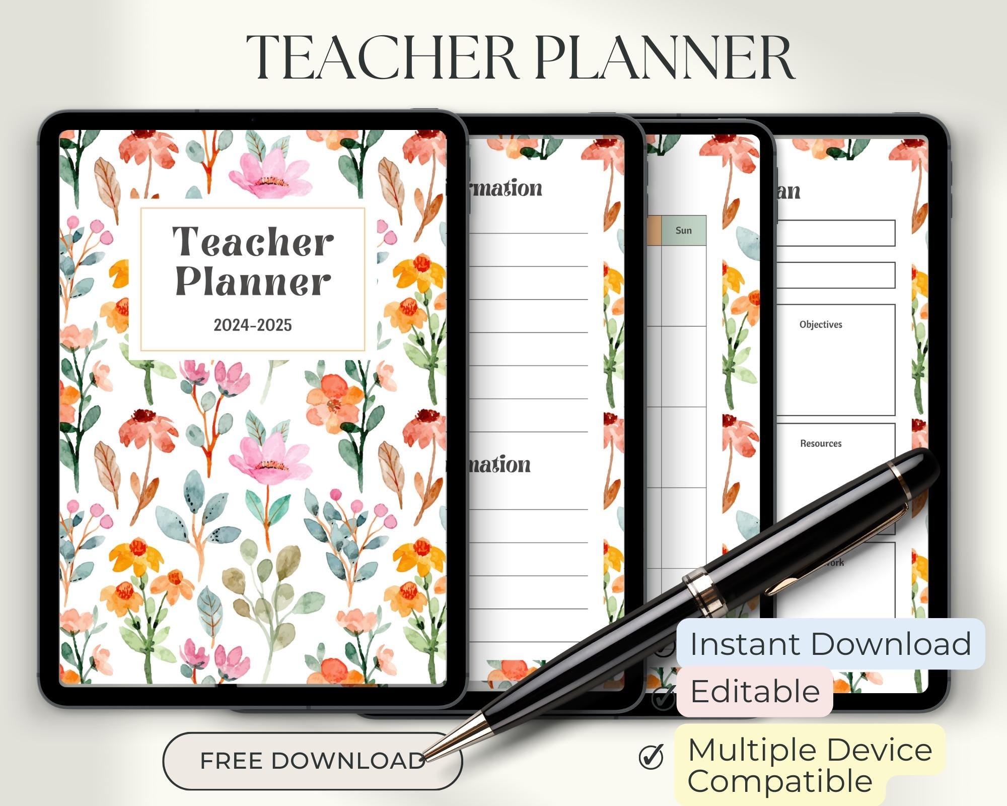 Teacher Planner Lesson Planner Classroom Planner Academic Planner Educator Planner Teacher Schedule Teacher Organizer Etsy
