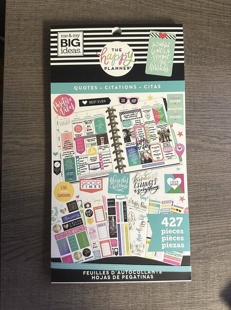 The Happy Planner Quotes Stickers 427 Pieces New EBay