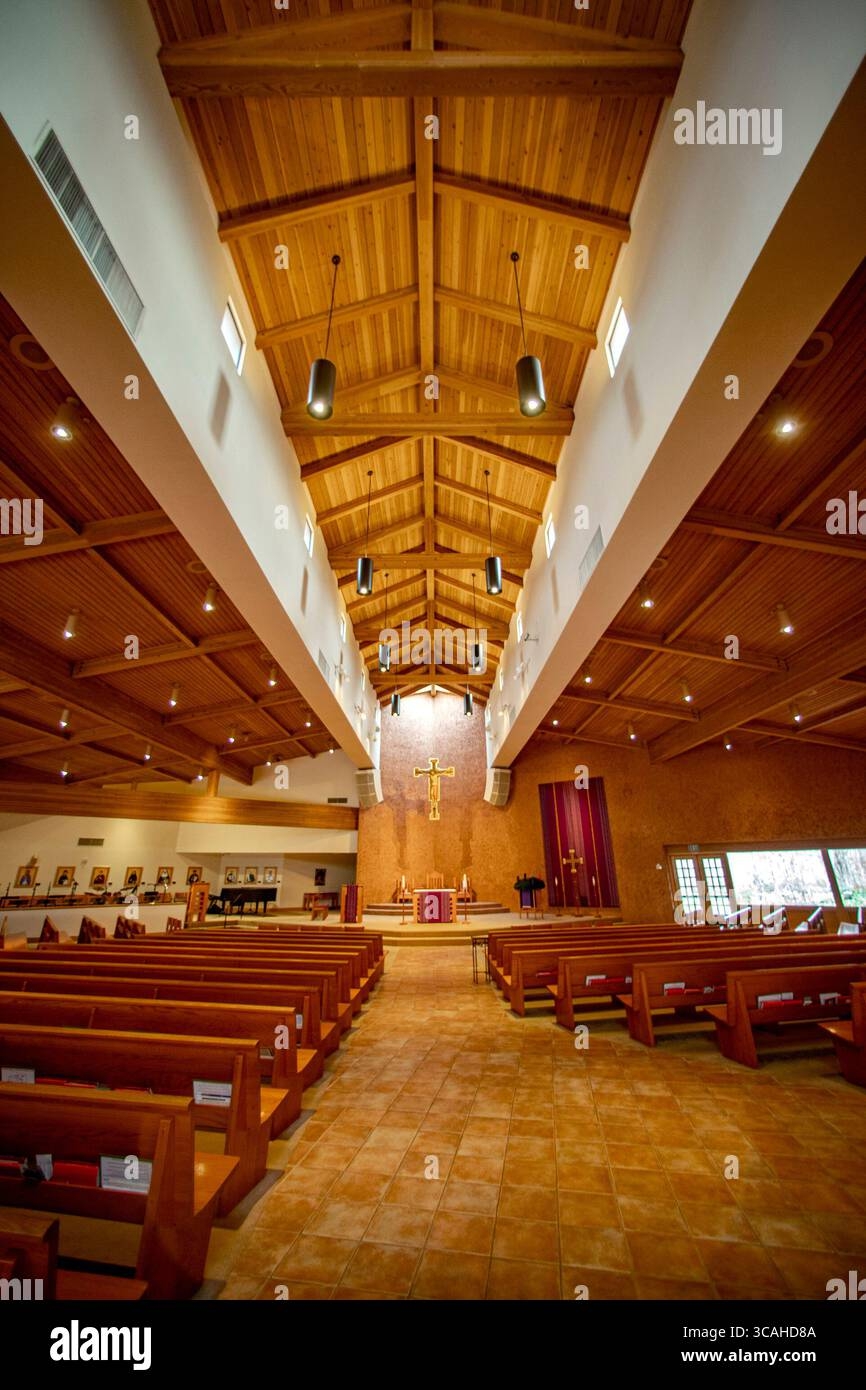 The Nave Of A Southern California Catholic Church The Nave Is The Central Part Of A Church Stretching From The normally Western Main Entrance Or R Stock Photo Alamy