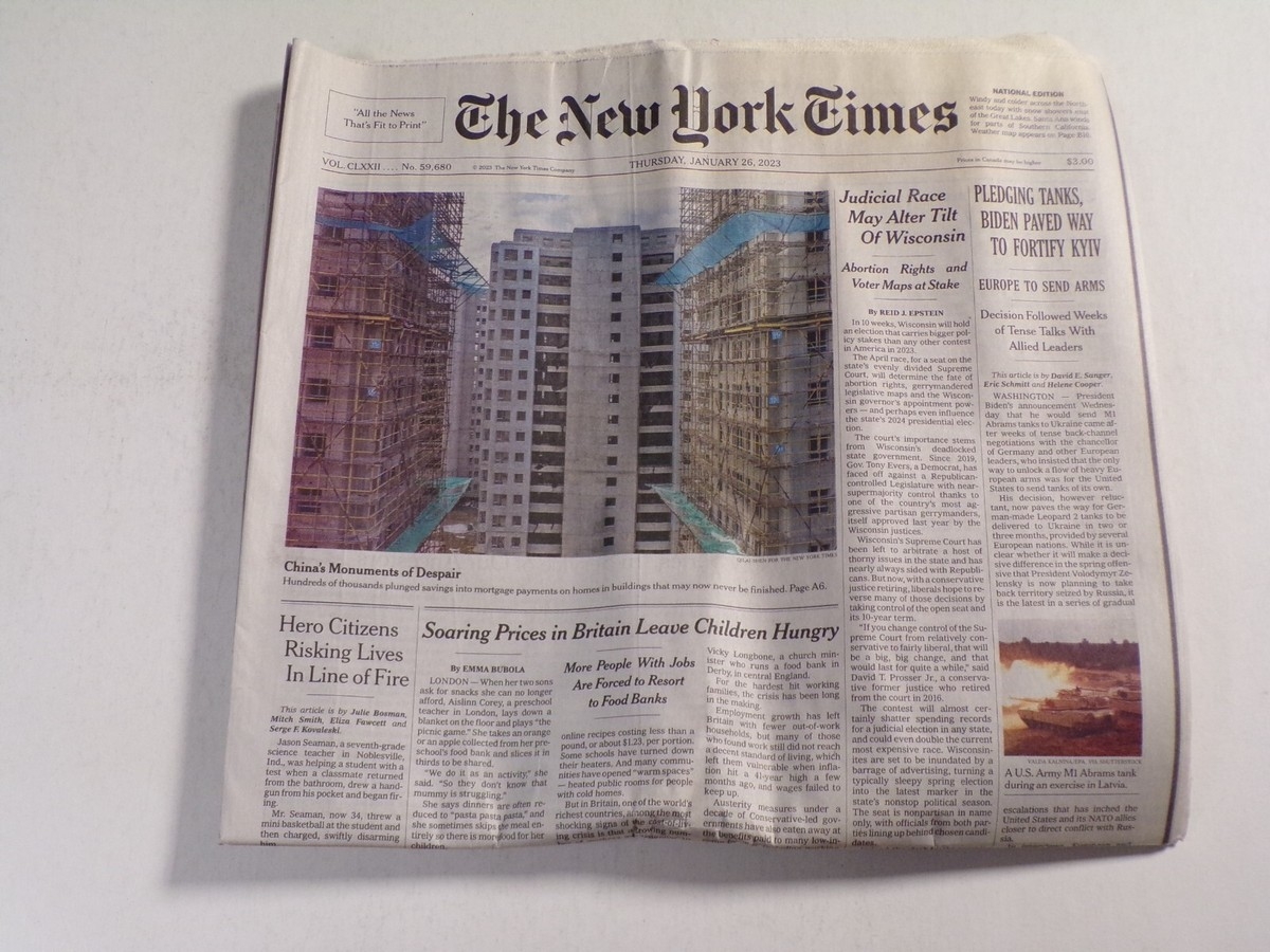 The New York Times Complete No 59680 January 26 2023 Jason Seaman 060624JENON EBay