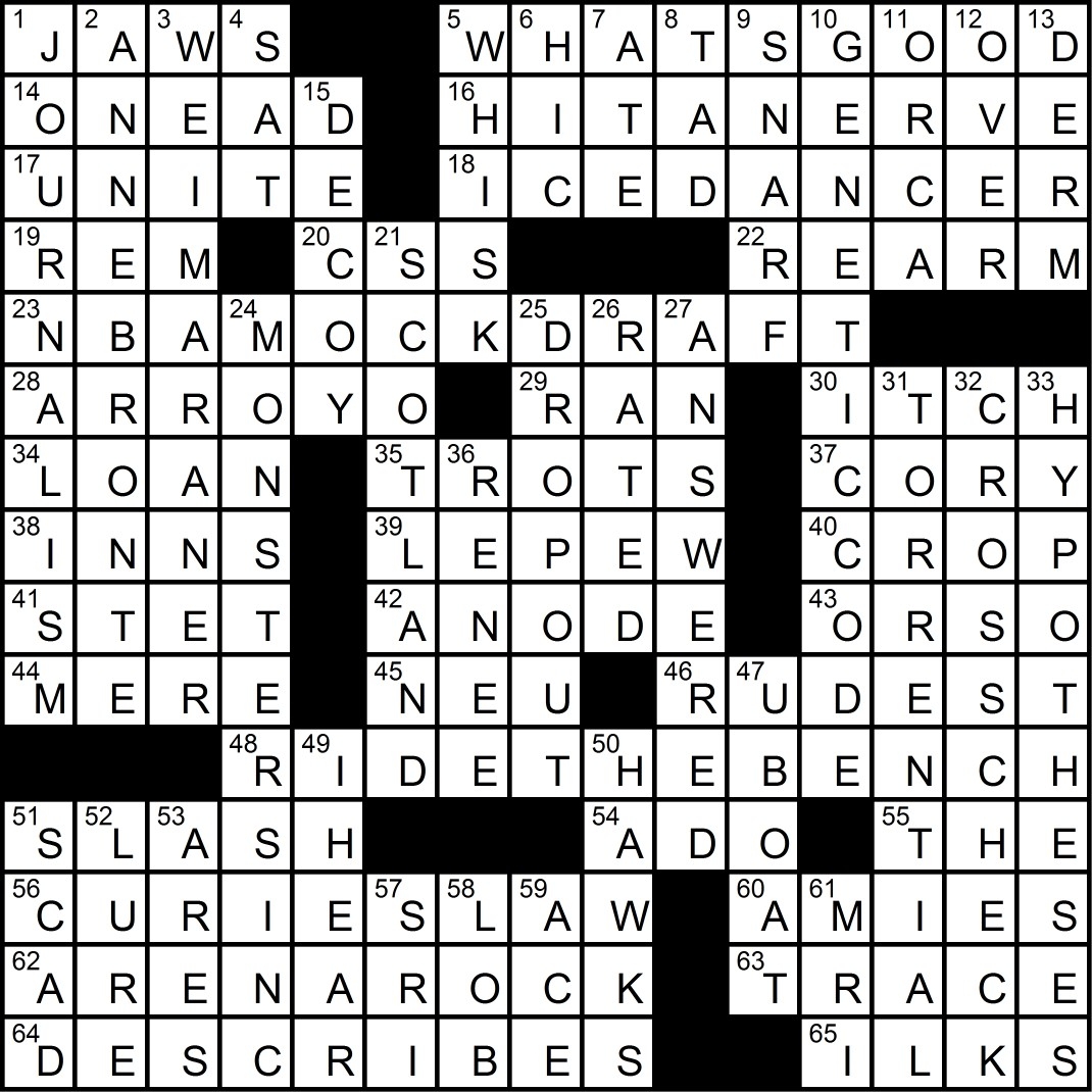 The Puzzle Society Crossword Crossing July 2018
