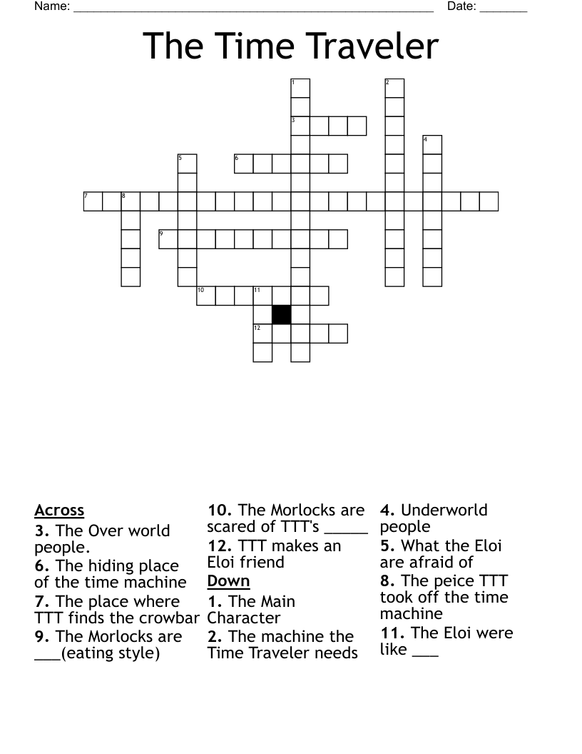 The Time Traveler Crossword WordMint