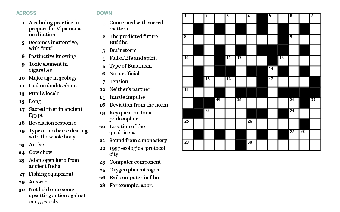 The Zen Of Crossword Puzzles Spirituality Health