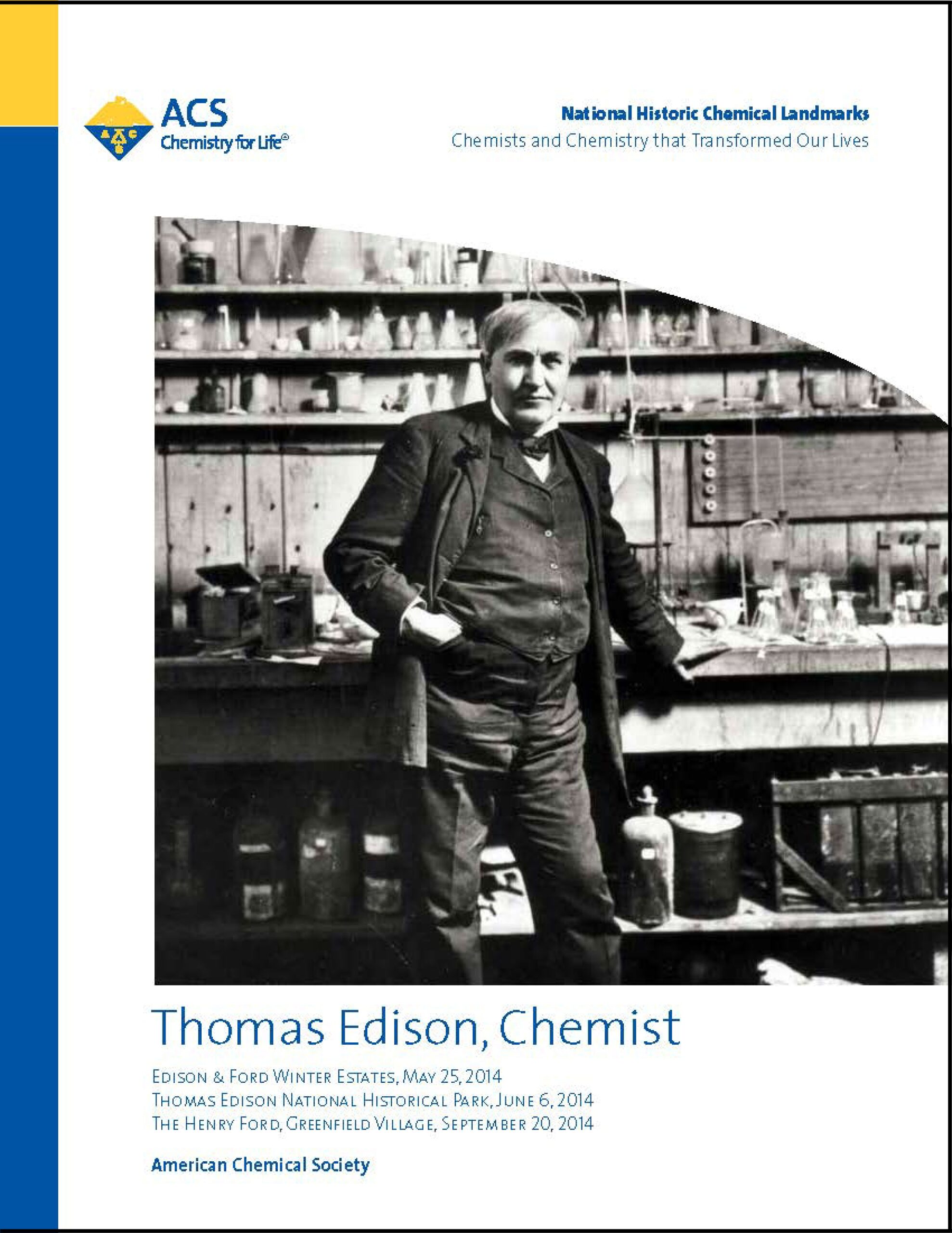 Thomas Edison Chemist American Chemical Society
