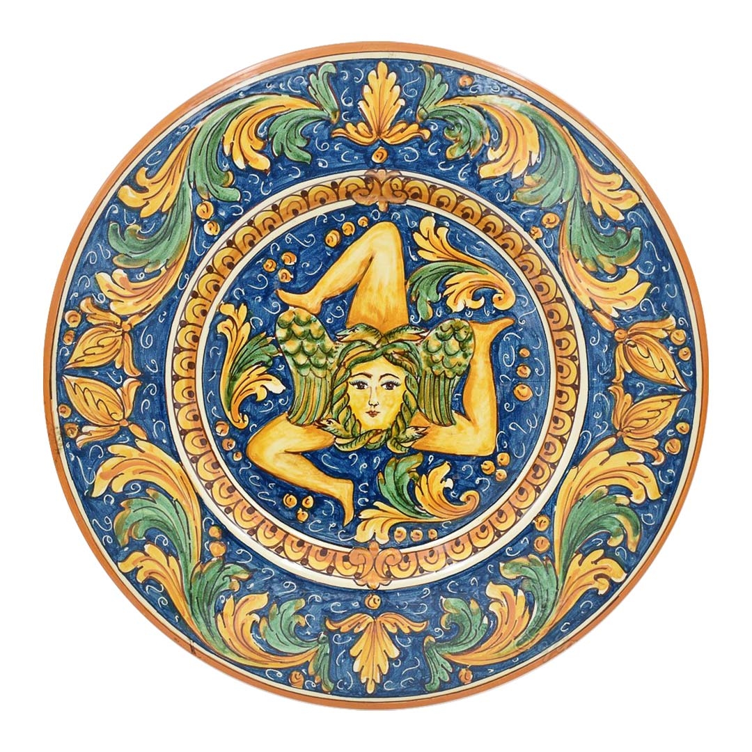 Three legged Symbol Of Sicily Ceramic Plaque ThatsArte