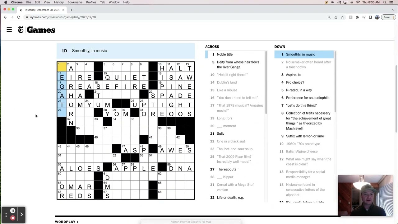 italian farewell crossword clue