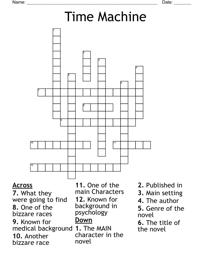 Time Machine Crossword WordMint