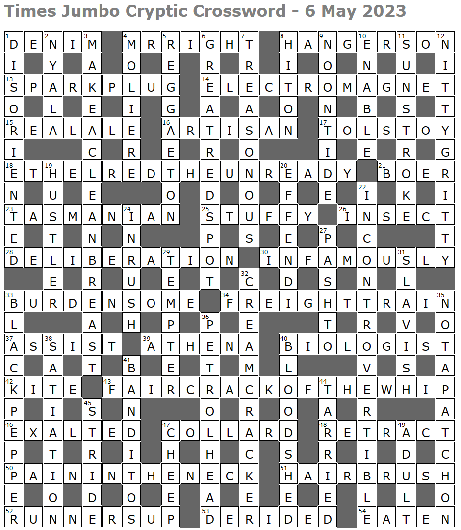 Times Jumbo Cryptic Crossword 1613 Lucian Poll s Web Ramblings