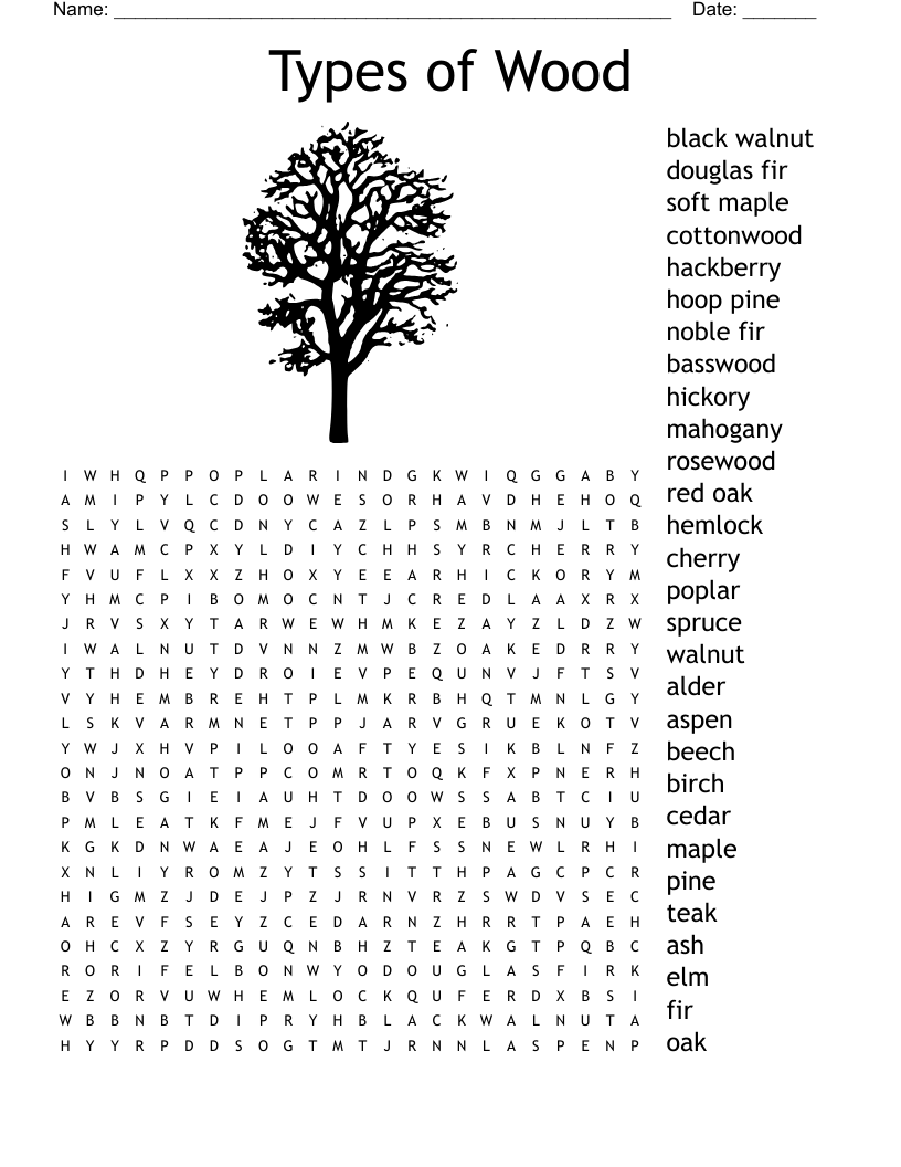 Tree Crossword WordMint