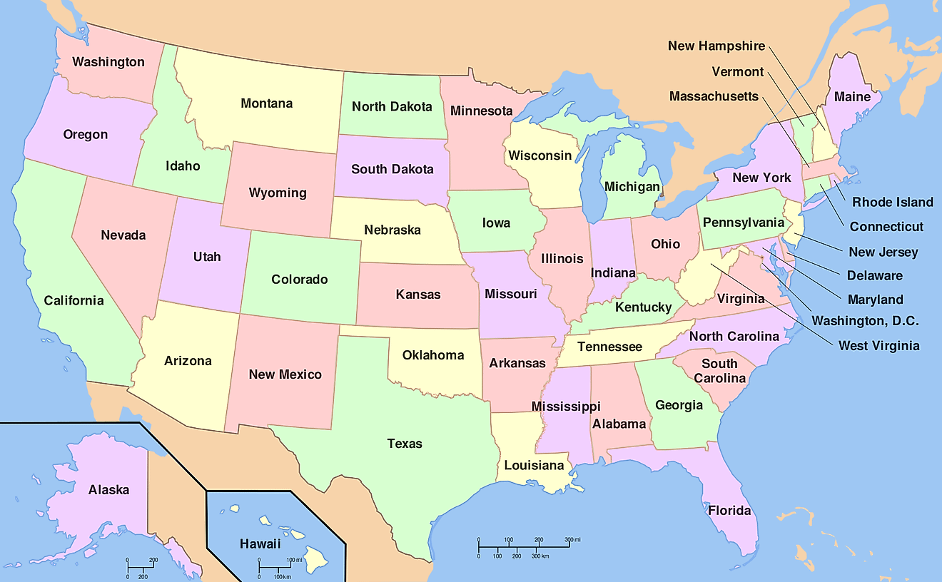 U S States Bordering The Most Other States