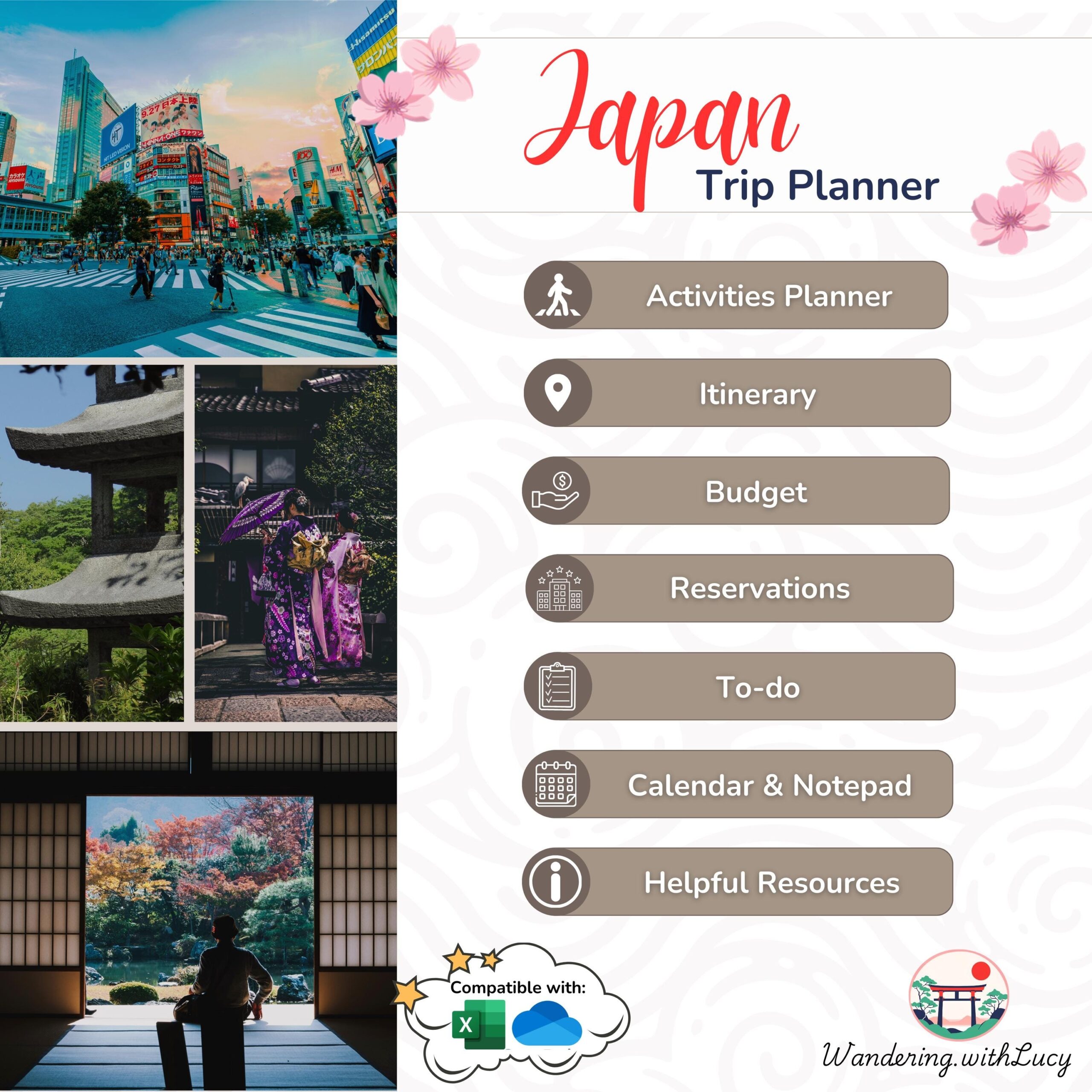 Ultimate Japan Trip Planner Excel Spreadsheet Template Budget Itinerary Activities Travel Plan Reservations To do Guide Tokyo Kyoto Osaka Etsy