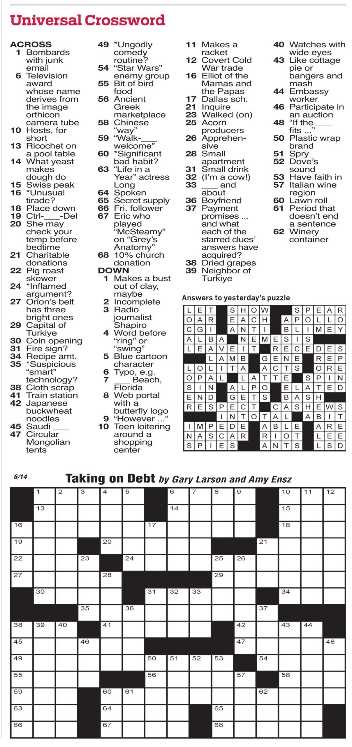 promised crossword puzzle clue