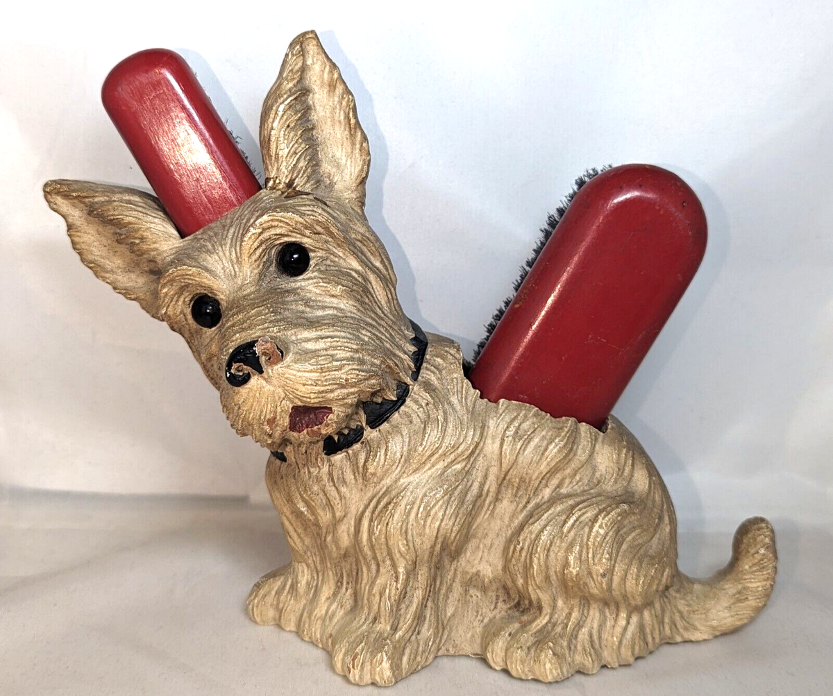 Vtg 1940s SCOTTIE Dog Double Clothing Syroco BRUSH HOLDER VALET By KING New York EBay Vtg 1940s SCOTTIE Dog Double Clothing Syroco BRUSH HOLDER VALET By KING New York EBay