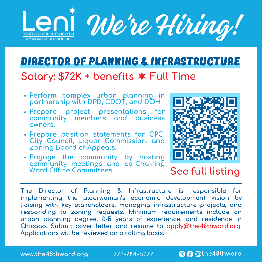 We re Hiring Director Of Planning Infrastructure Job Listing The 48th Ward
