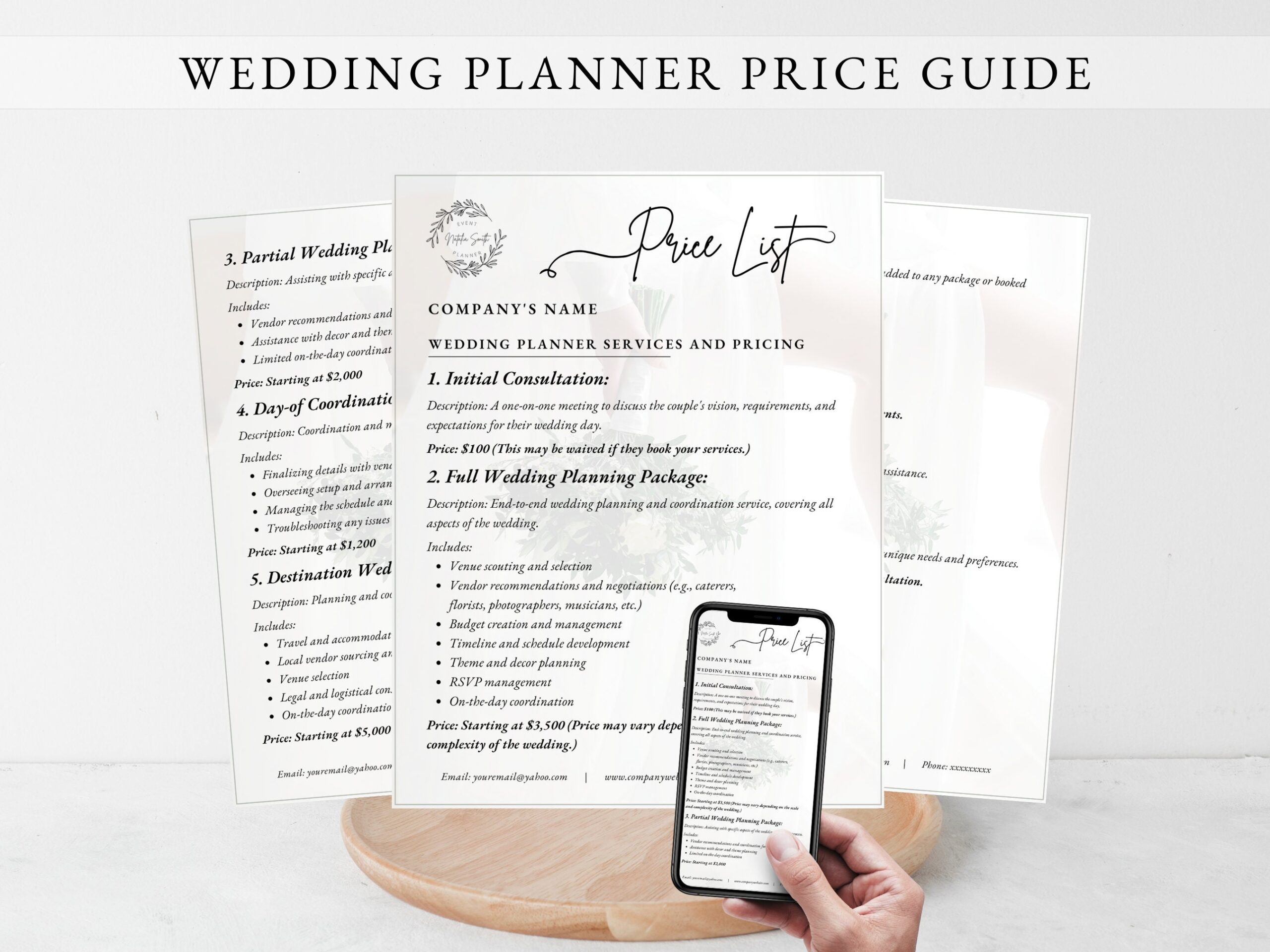 WEDDING PLANNER PRICE Guide Template Wedding Planner Price List Wedding Planner Services Rates Wedding Planning Package Prices Template Etsy Israel