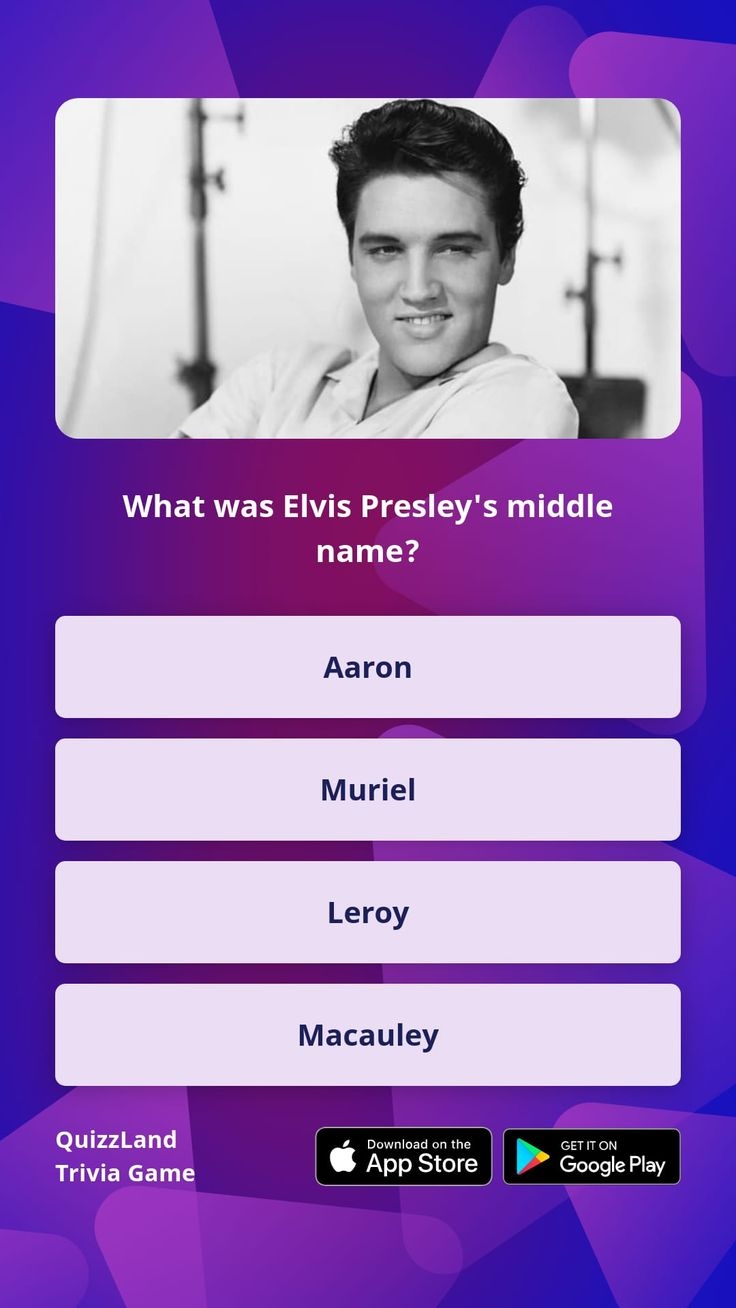 What Was Elvis Presley s Middle Name 