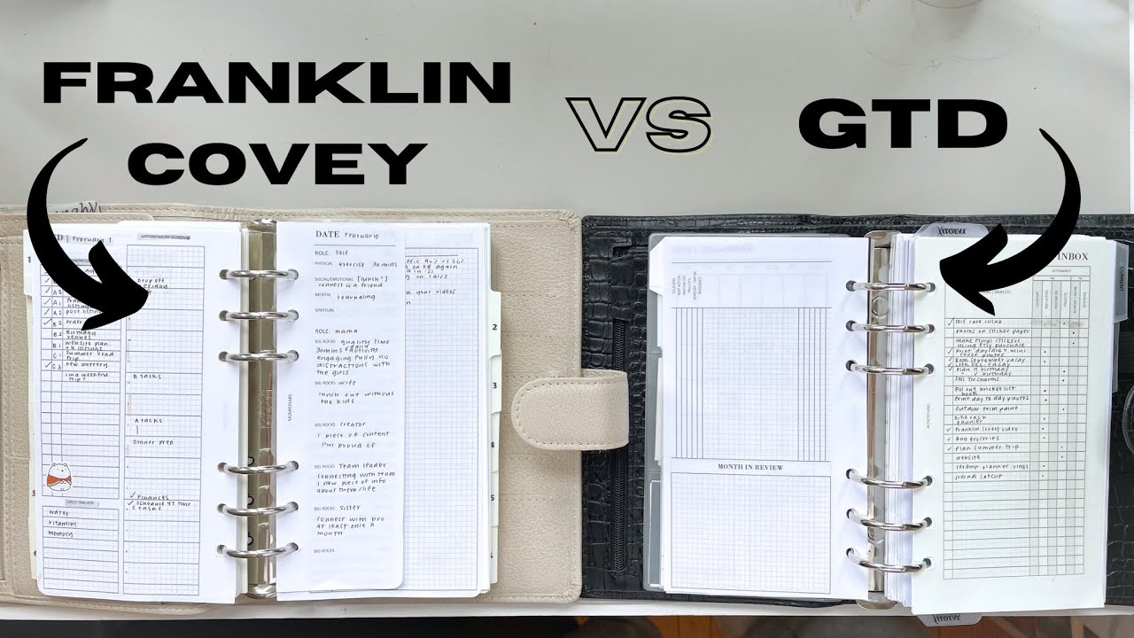 WHICH Planner System Is Right For You Franklin Covey Or Getting Things Done Method YouTube