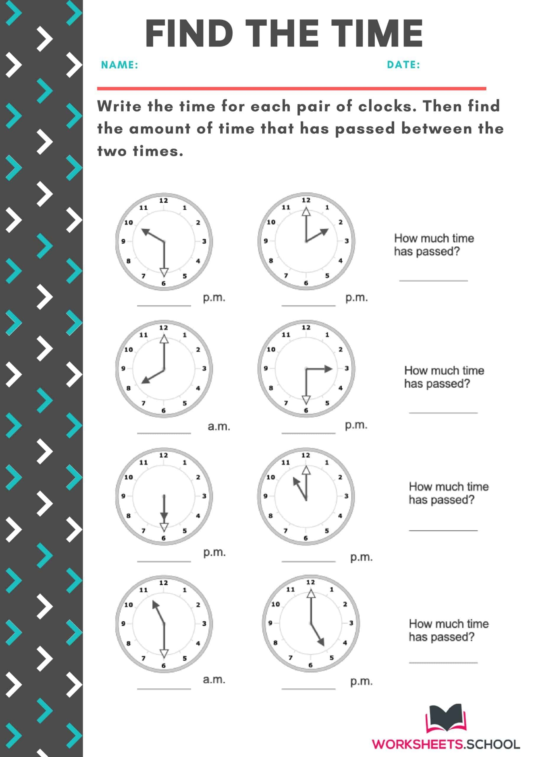 time and elapsed time worksheets time and elapsed time worksheets