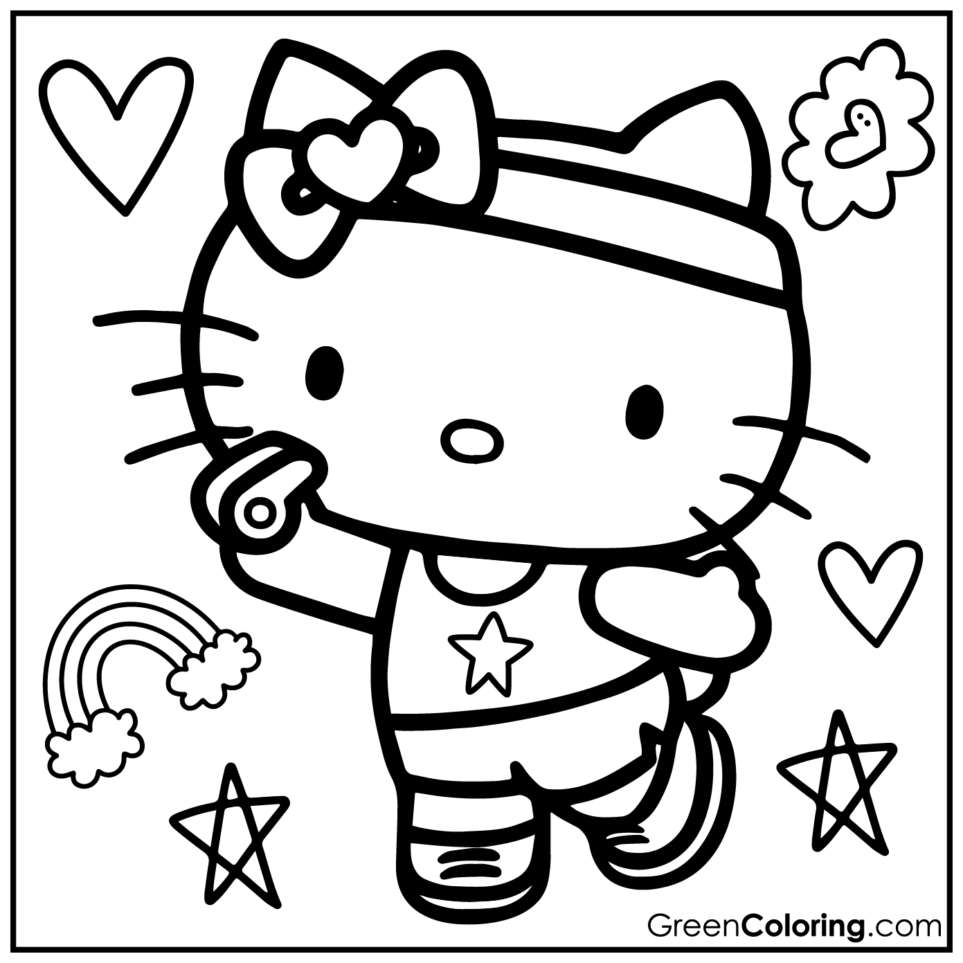 free printable hello kitty coloring pages