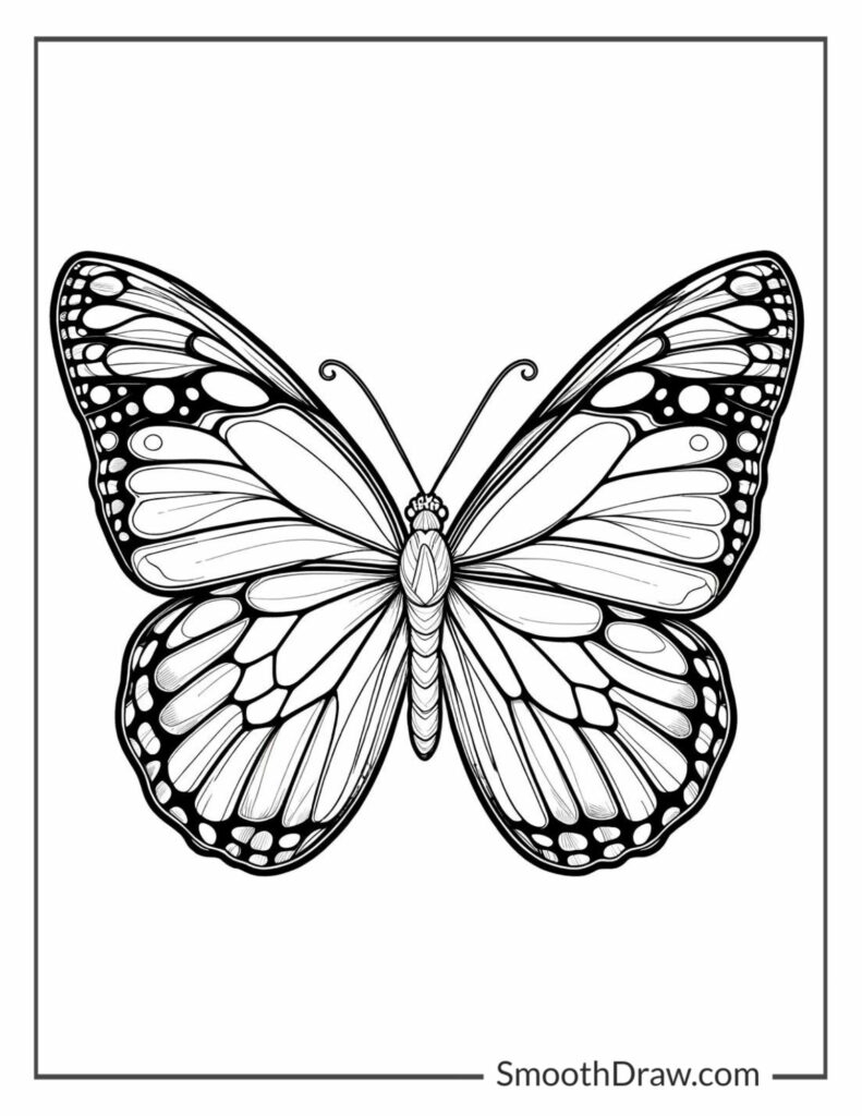 butterfly printable colouring pages