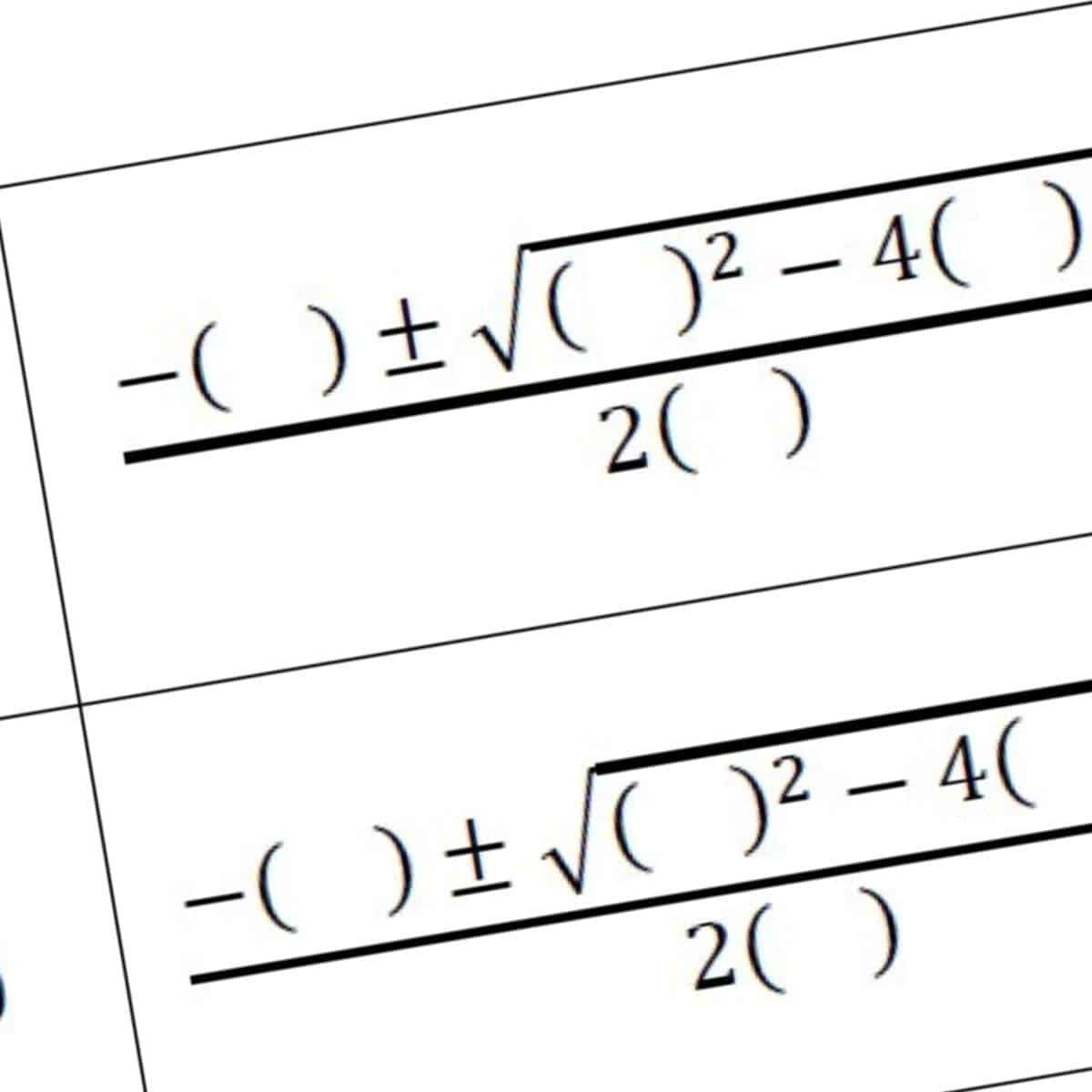 12 Free And Fun Quadratic Formula Activities
