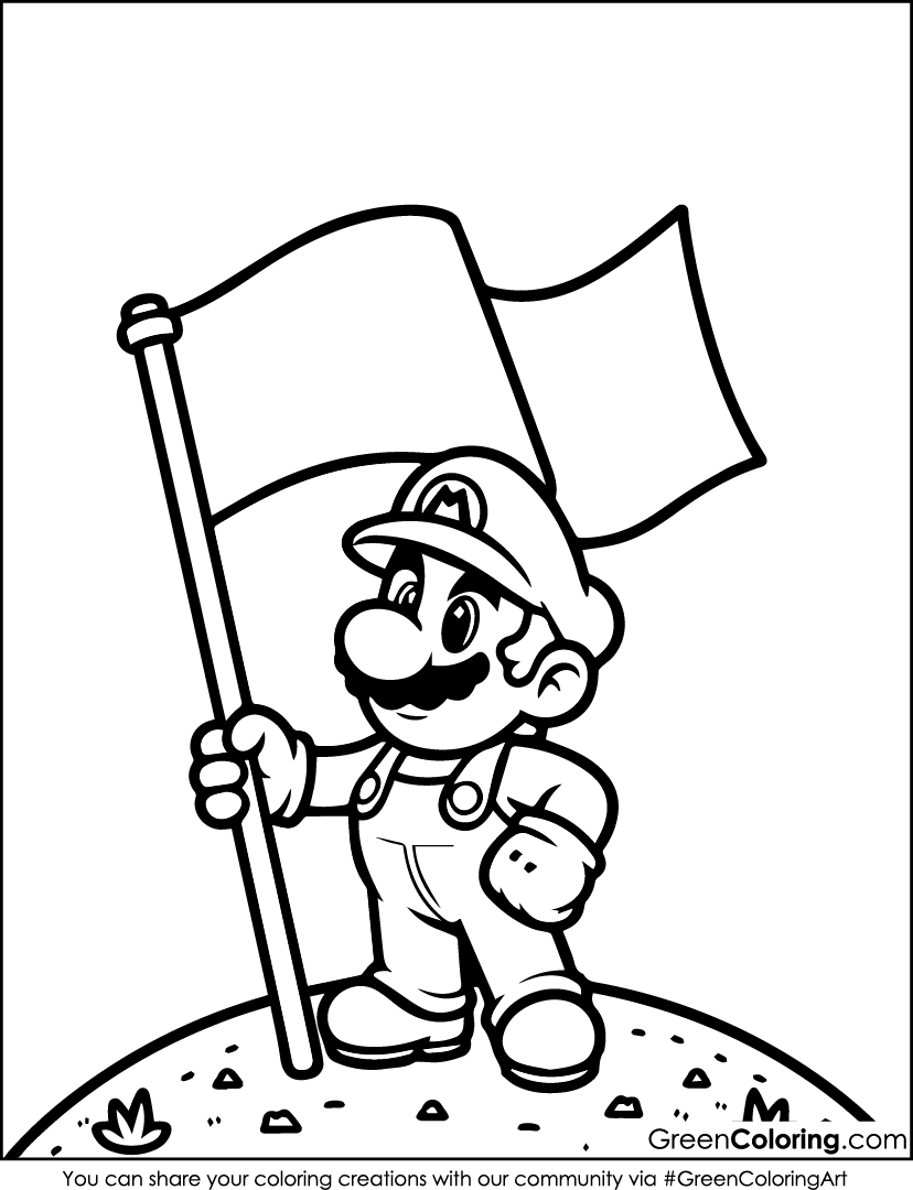 printable mario coloring pages