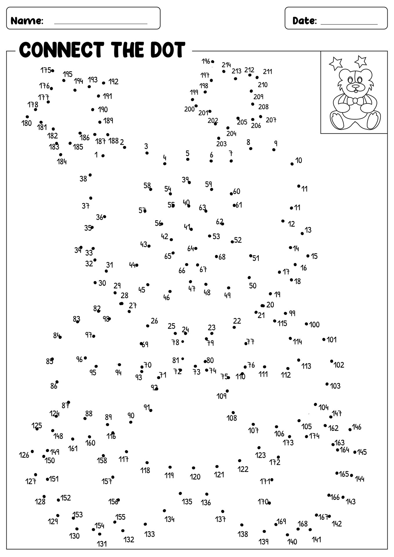 dot to dot worksheets