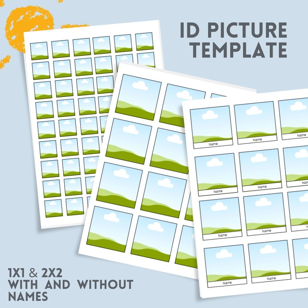 1x1 2x2 ID PICTURE TEMPLATE W NAME By Iahzi Raket PH
