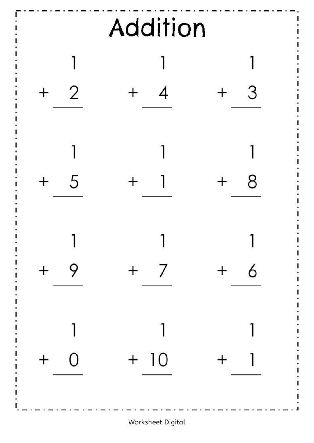 20 Printable Addition Worksheets Numbers 1 10 For Preschool Kindergarten 1st Grade Homeschool Math Etsy Finland 20 Printable Addition Worksheets Numbers 1 10 For Preschool Kindergarten 1st Grade Homeschool Math Etsy Finland