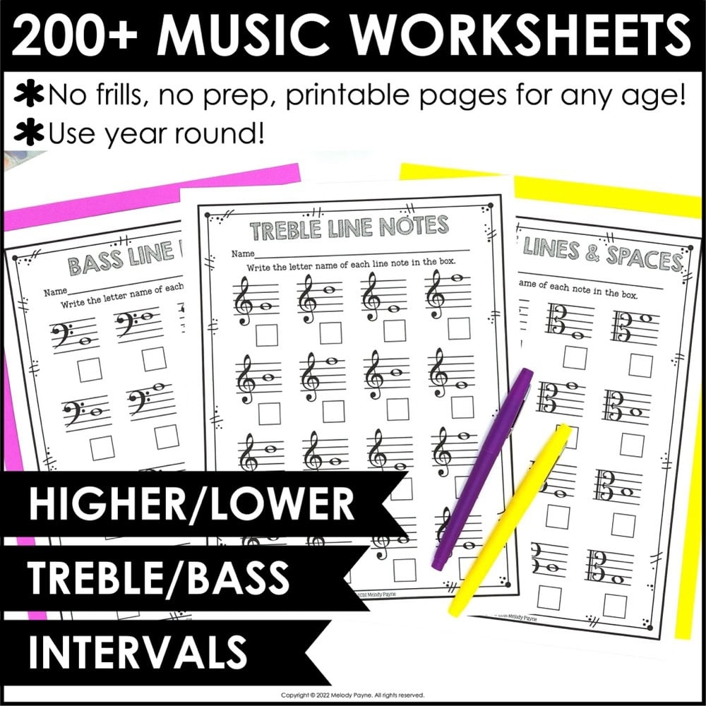 music theory worksheets