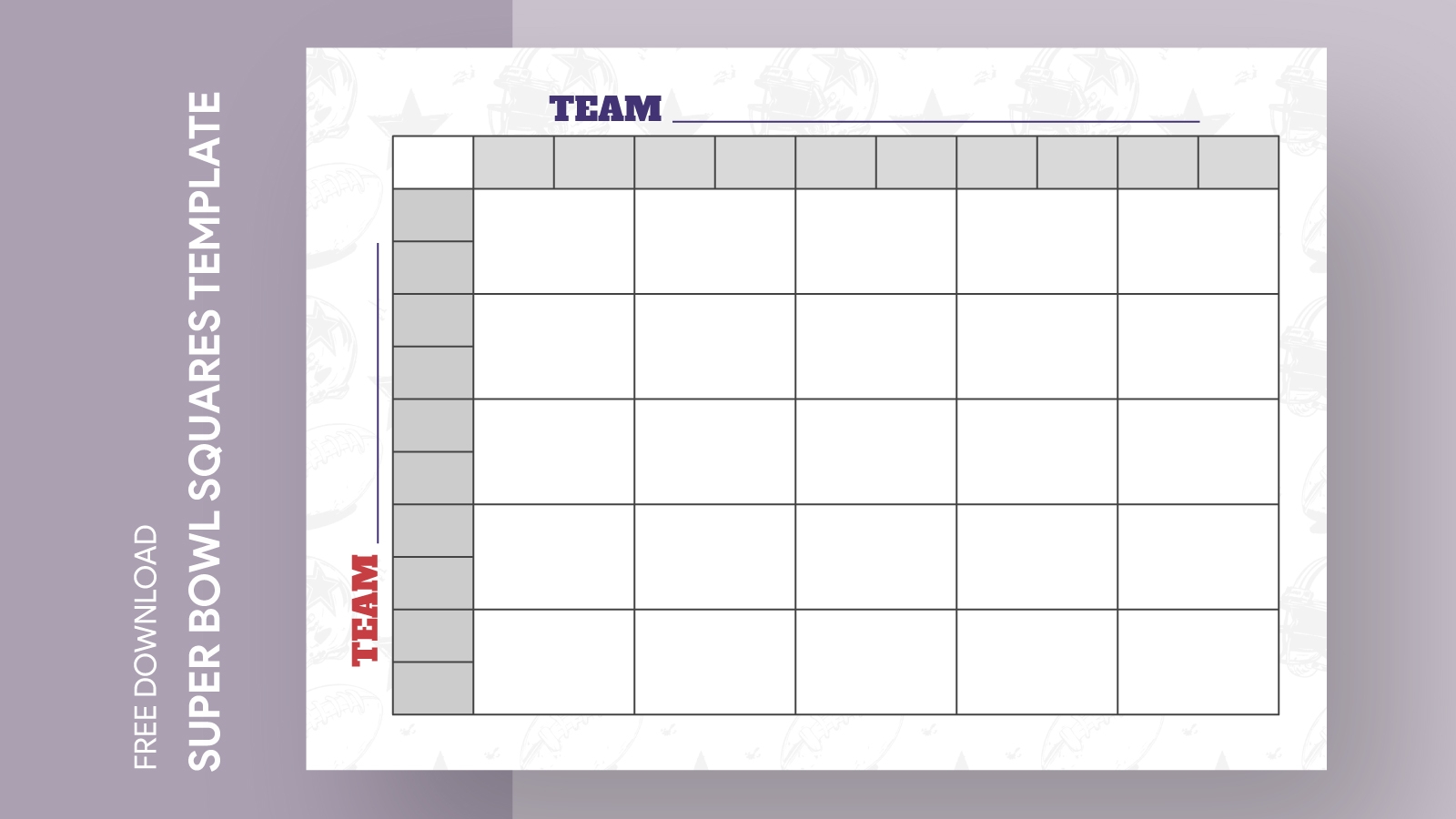 printable football squares