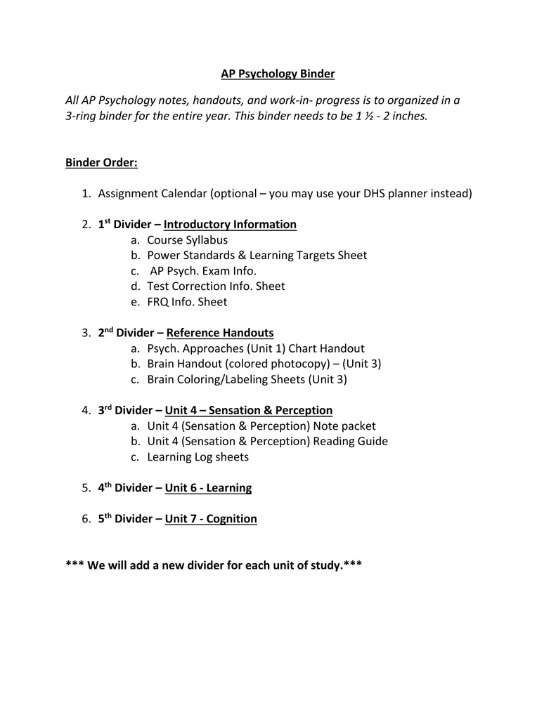 3 Rd Divider Unit 4 Sensation Perception