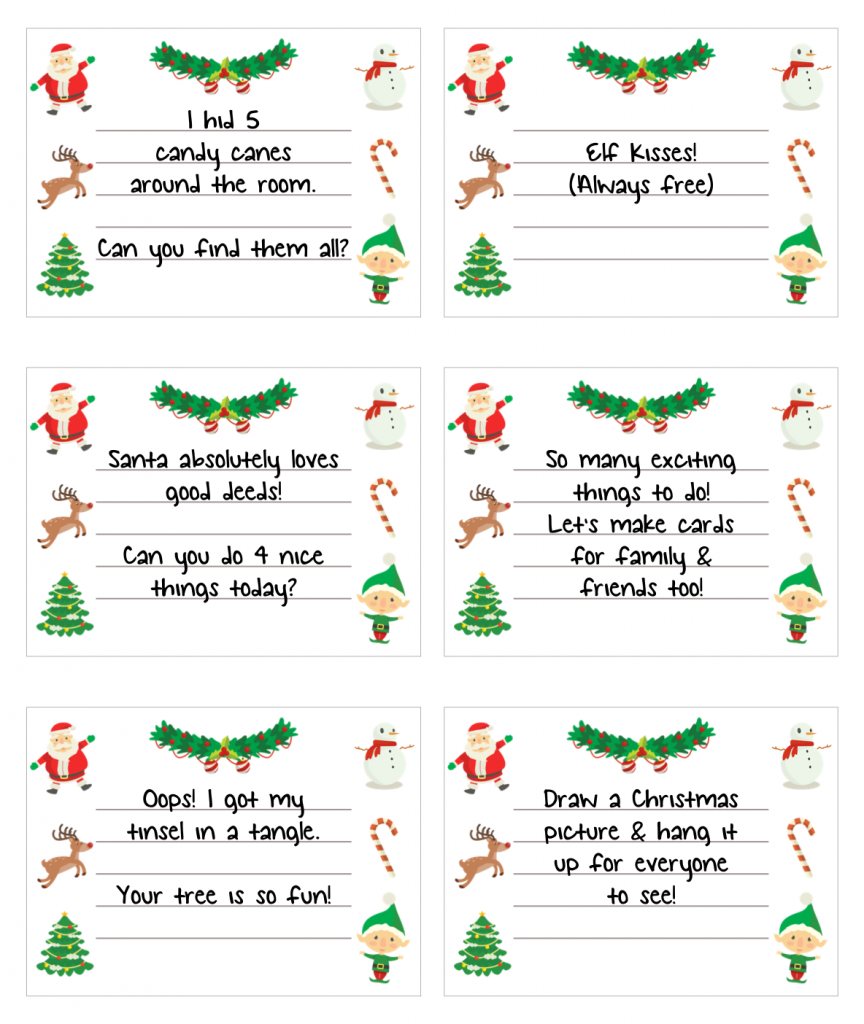 30 FREE Elf On The Shelf Printable Notes 30 FREE Elf On The Shelf Printable Notes