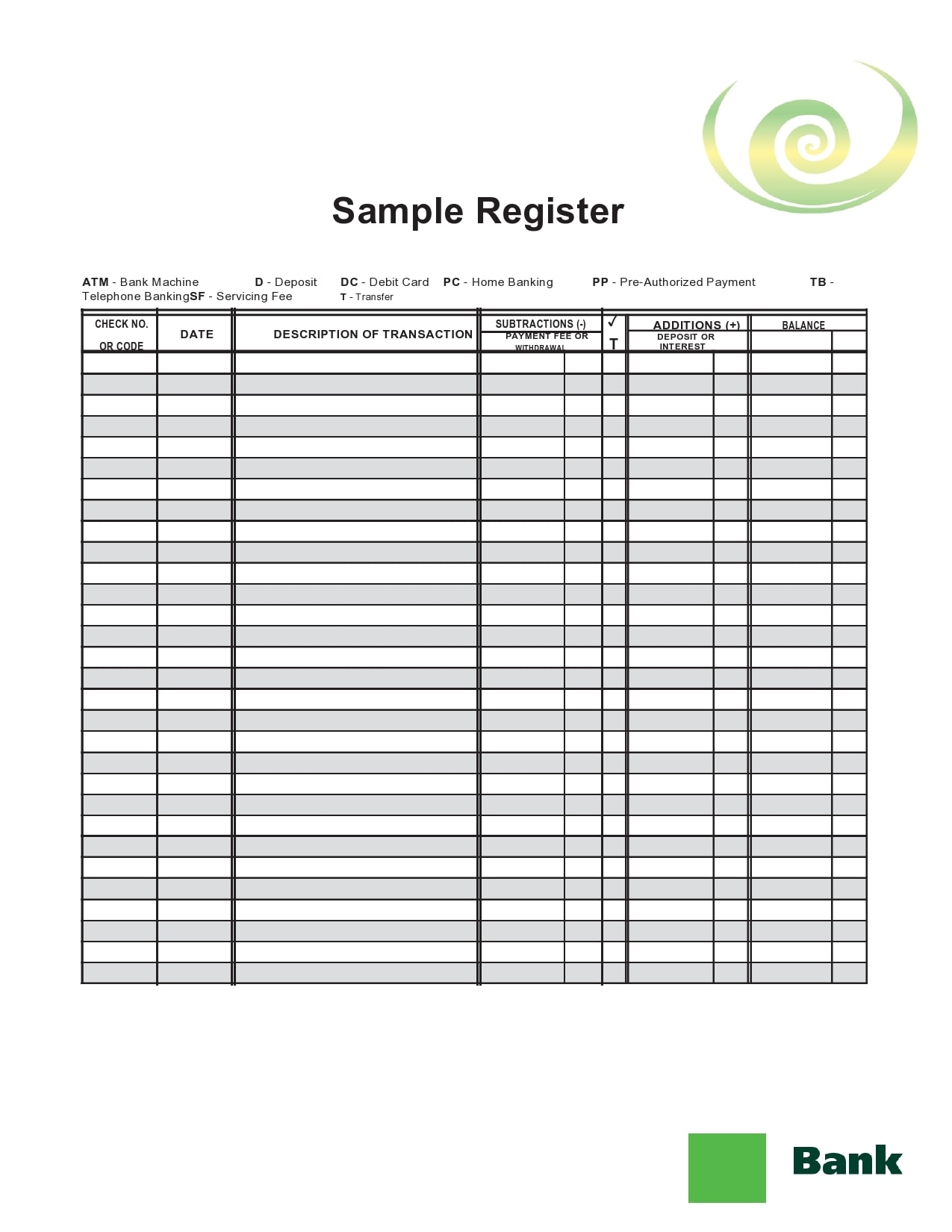 free printable checkbook register free printable checkbook register