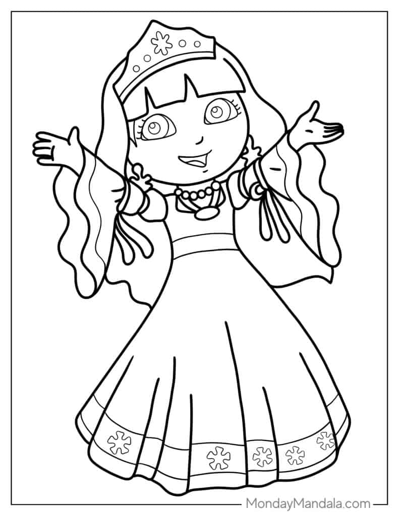dora printables coloring