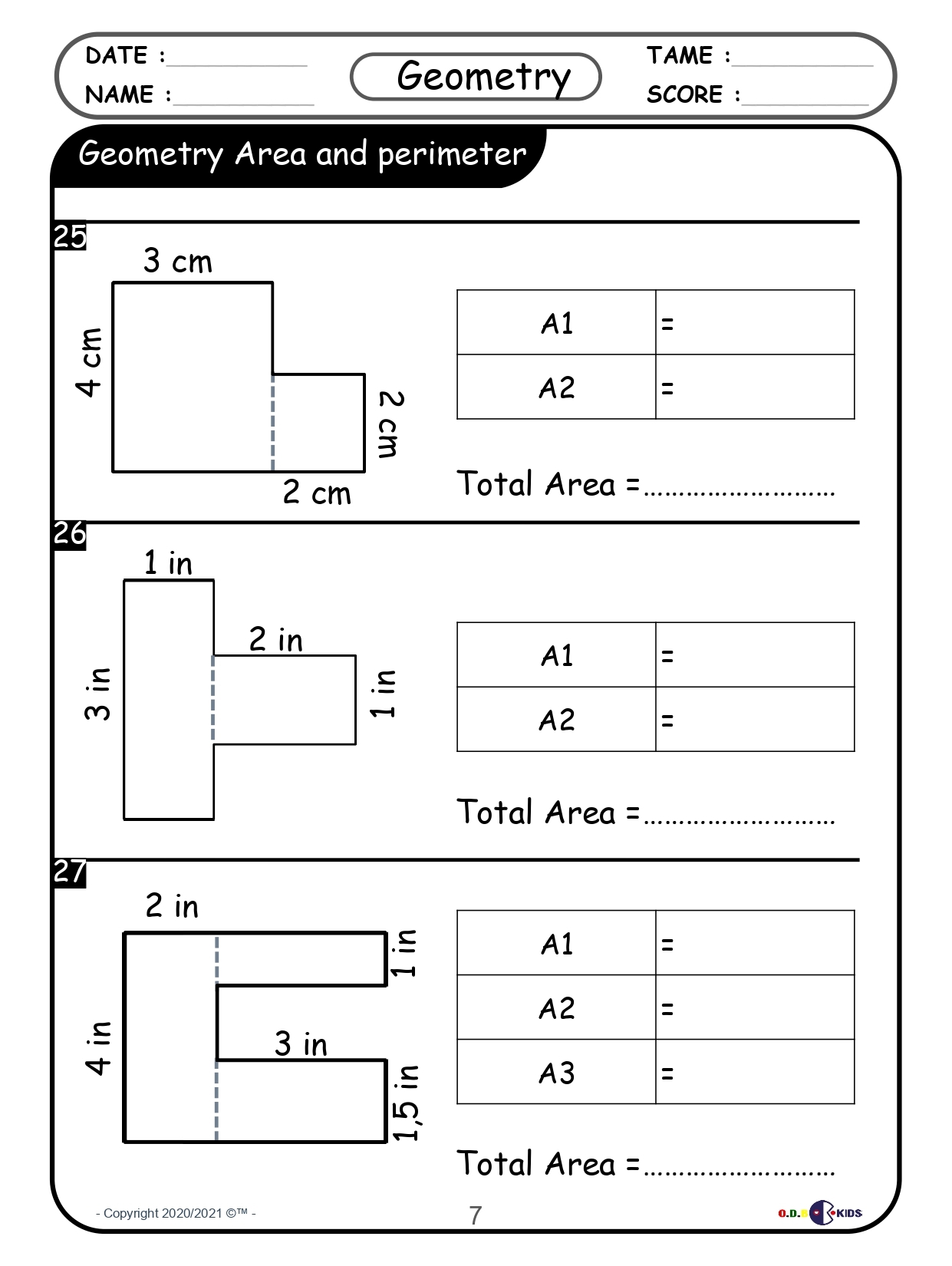 area and perimeter worksheets