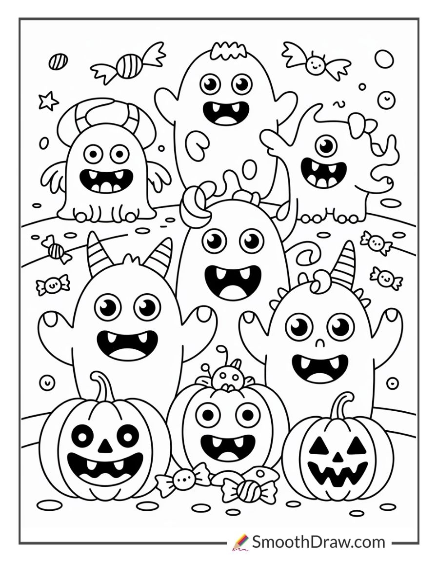 51 Halloween Coloring Pages Free PDF Printables Smooth Draw