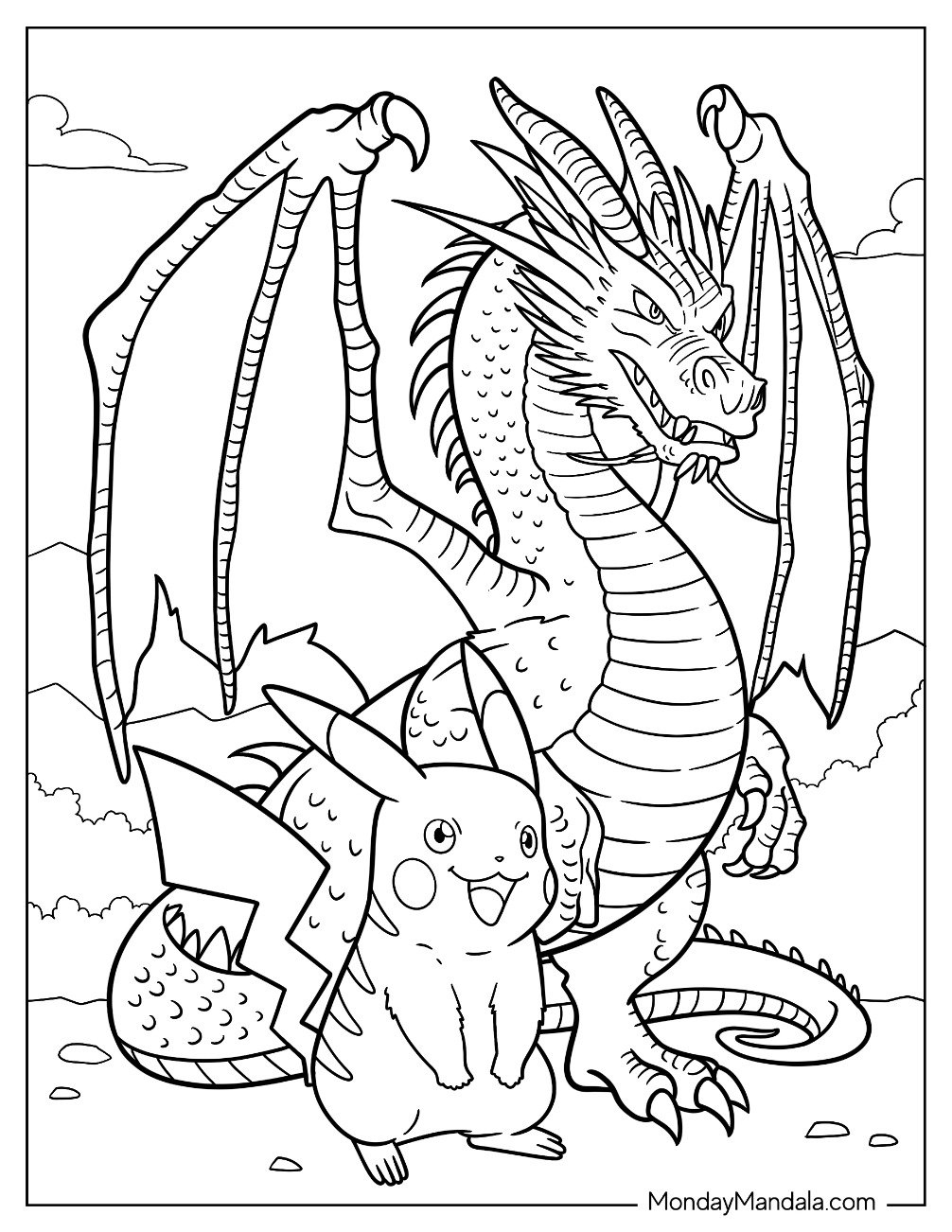 dragon printables coloring sheets