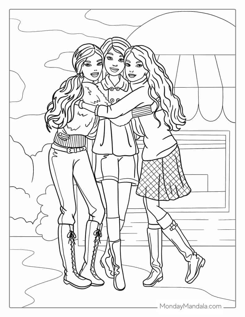 barbie printable coloring pages barbie printable coloring pages