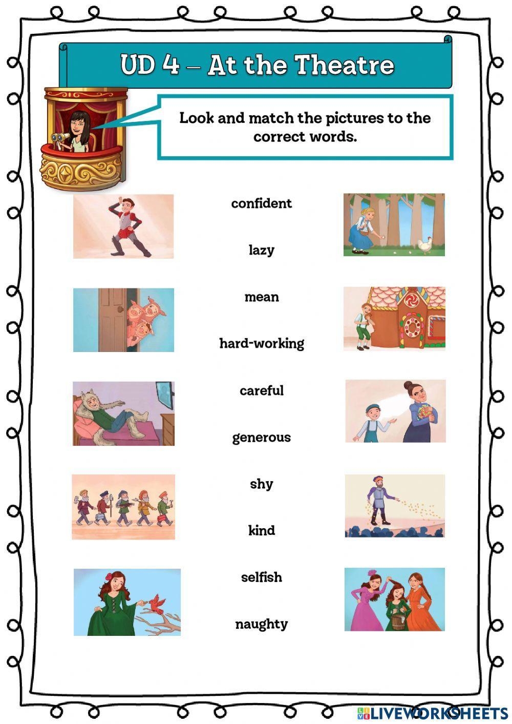 6 UD 4 At The Theatre Ficha 1 Worksheet Worksheets Library