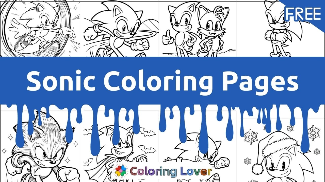 sonic free printable coloring pages