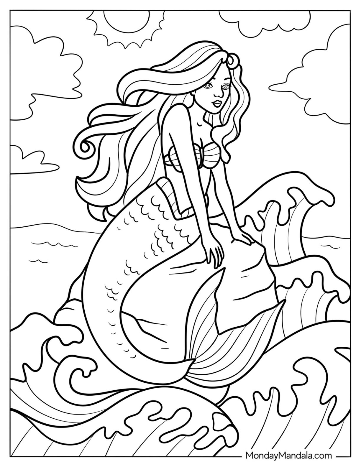 67 Mermaid Coloring Pages Free PDF Printables 