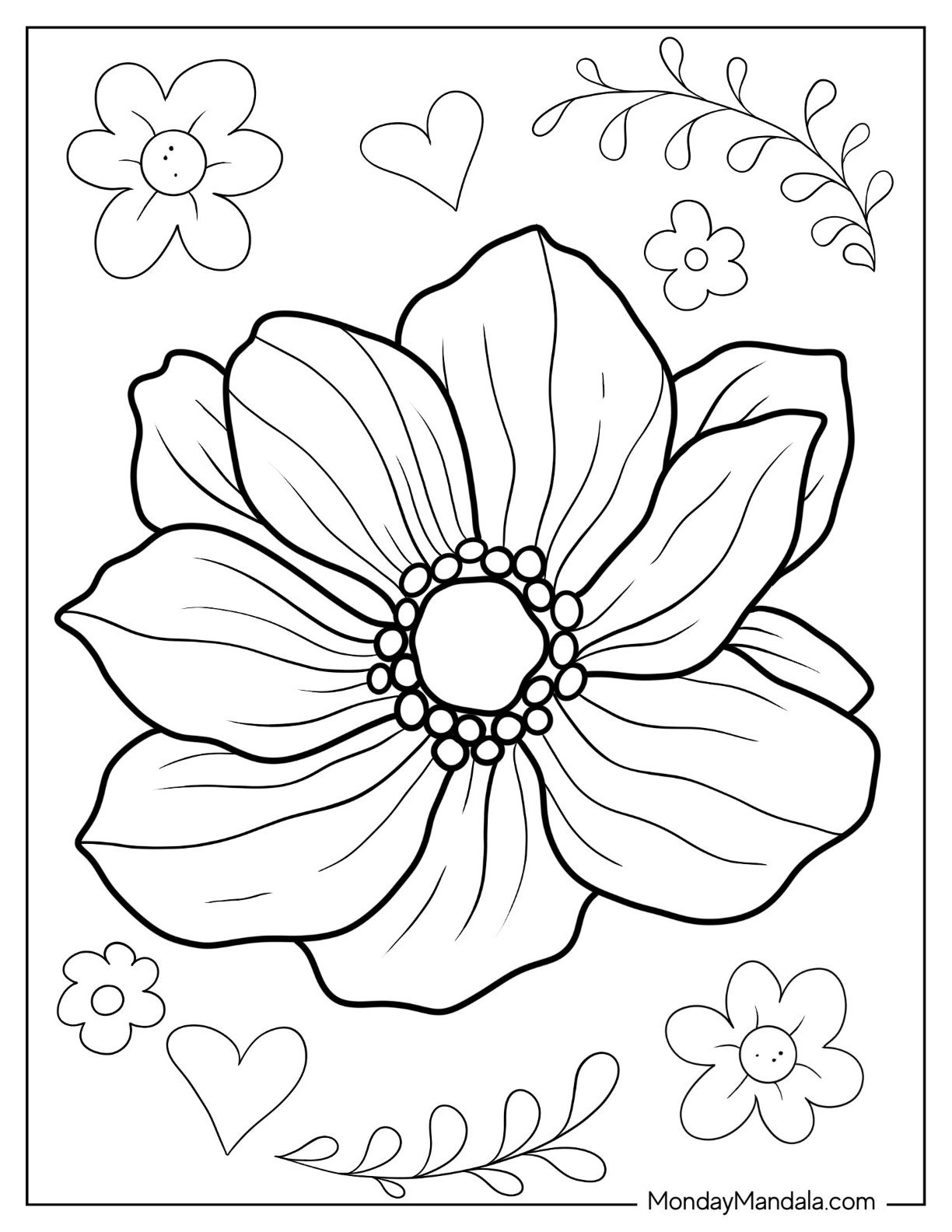 printable flowers to color