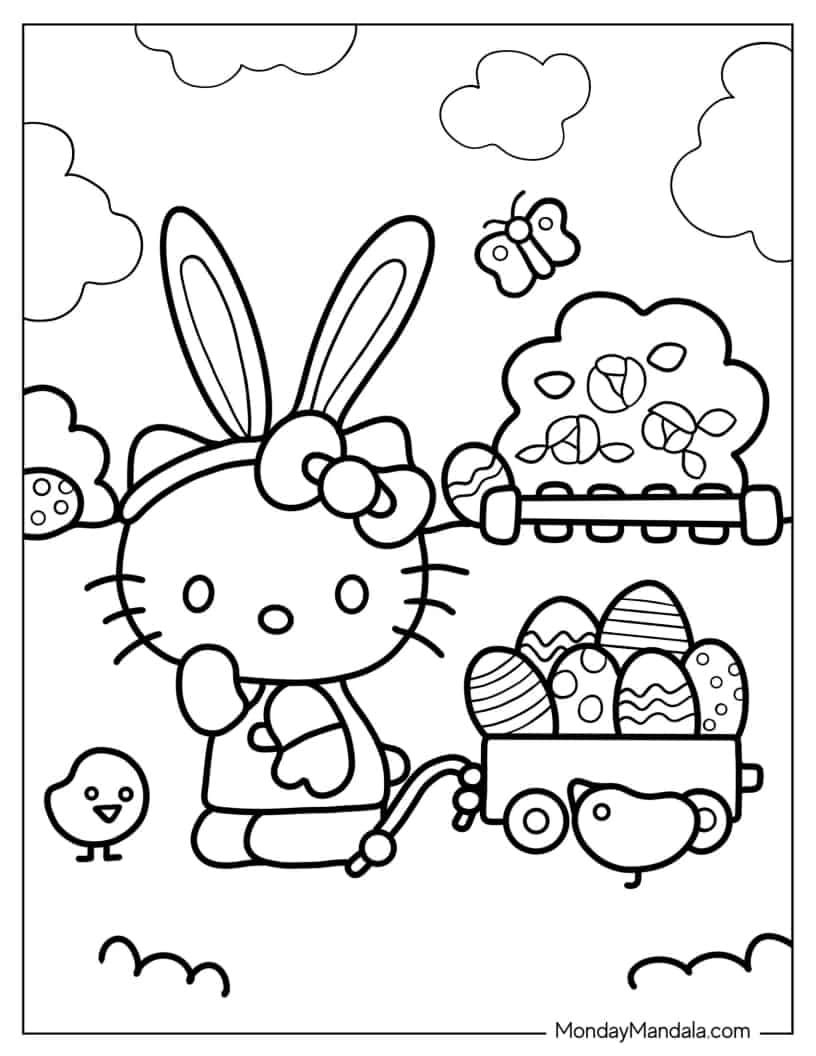 printable coloring pages hello kitty