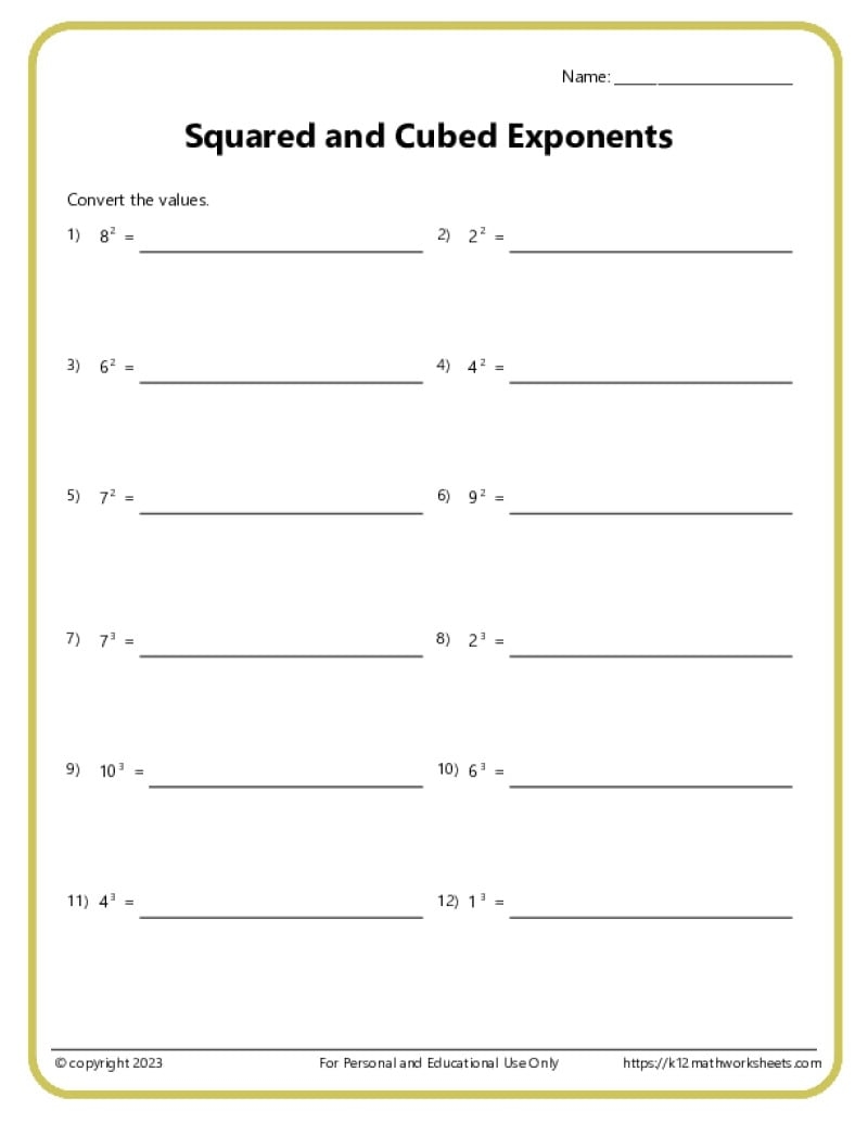 6th Grade Algebra Worksheets